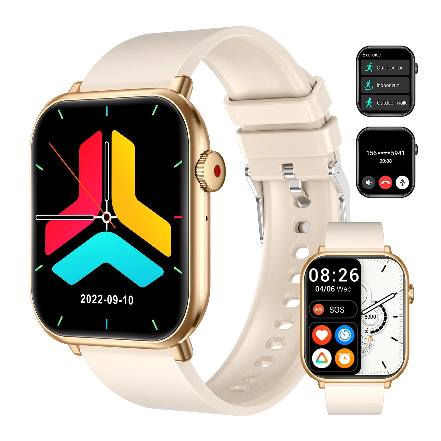 Smart Watch Steps Heart Rate Alerts