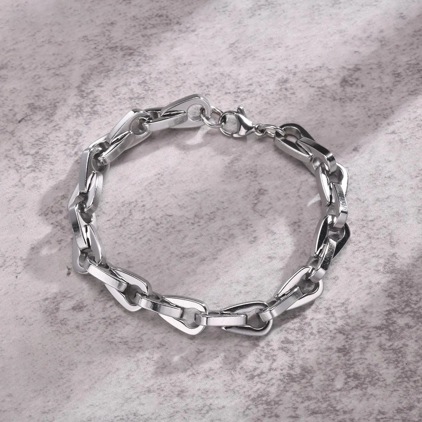 8.5mm Geometric Stainless Steel Bracelet