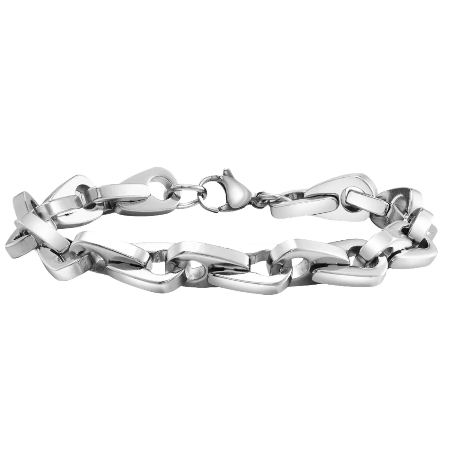 8.5mm Geometric Stainless Steel Bracelet