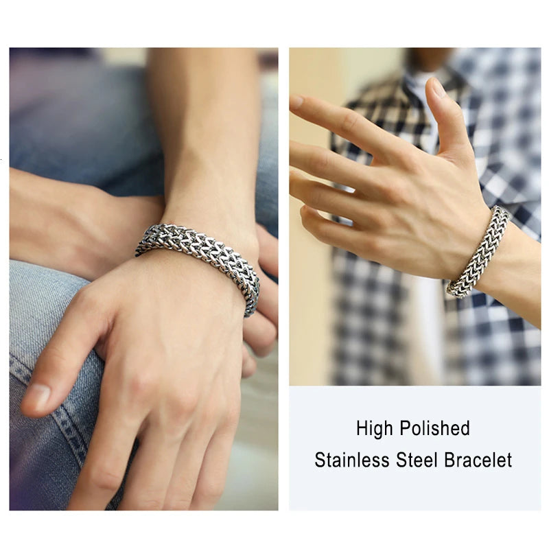 6.5-12mm Oxidised Miami Cuban Double Curb Bracelet