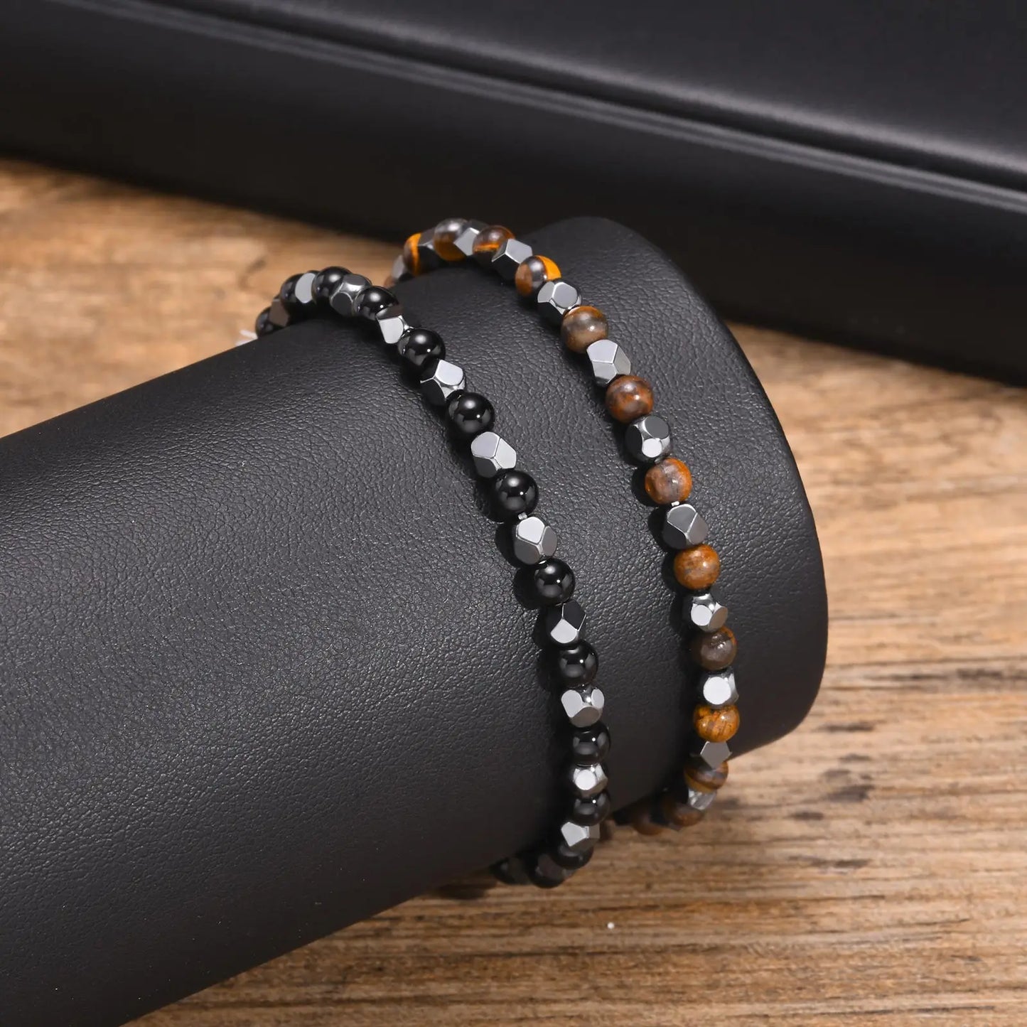 4mm Natural Stone Hematite Stretch Bracelet