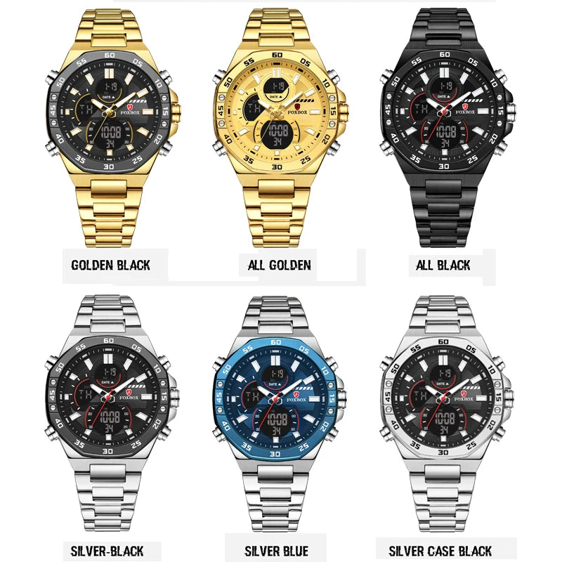 45mm - Military Watch Chronograph Digital Men's