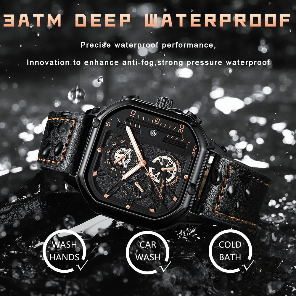 43mm - 3 Bar Luminous Chronograph Sports Watch