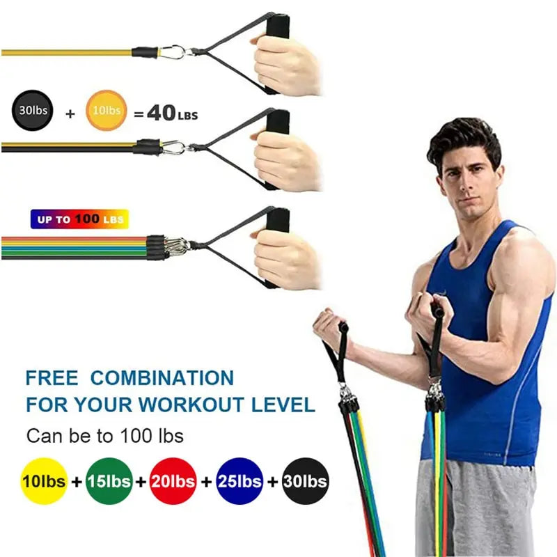 11Pcs Resistance Bands