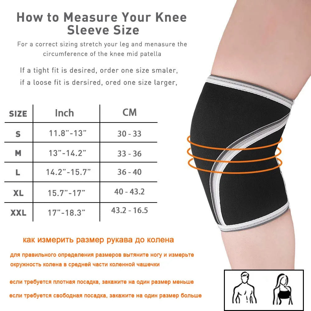Knee Sleeves (Pair) 7MM Neoprene Compression Brace
