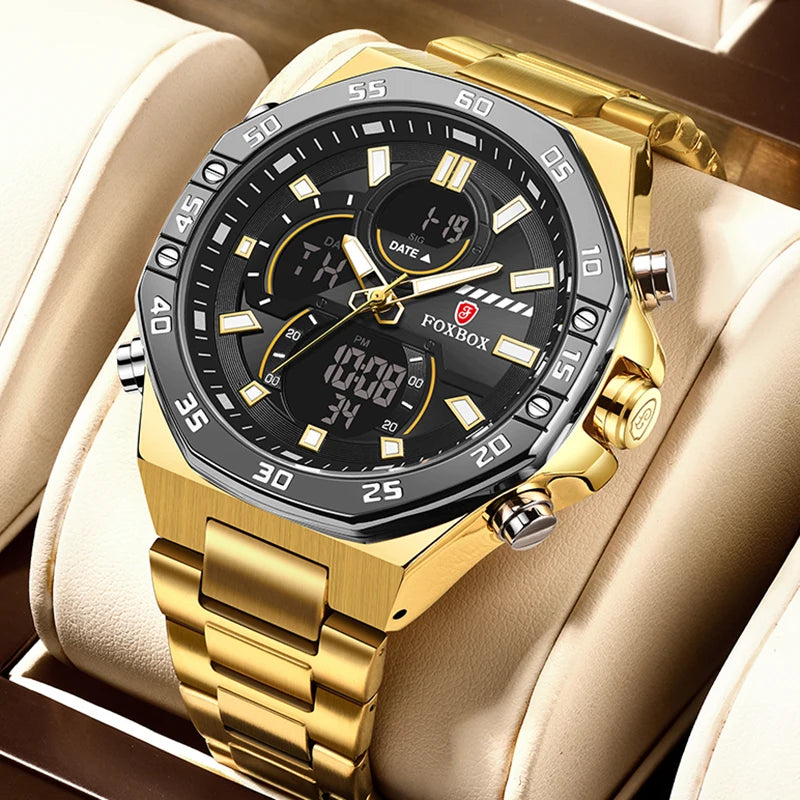 45mm - Military Watch Chronograph Digital Men's