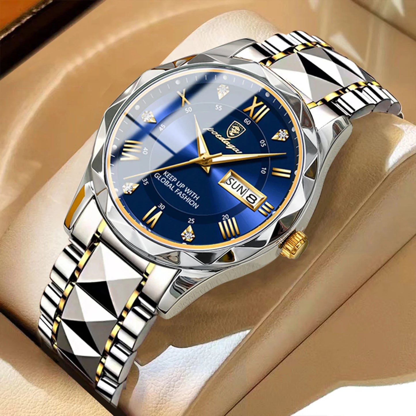 41mm - Premium Quality Luminous Date Stainless Steel Watch