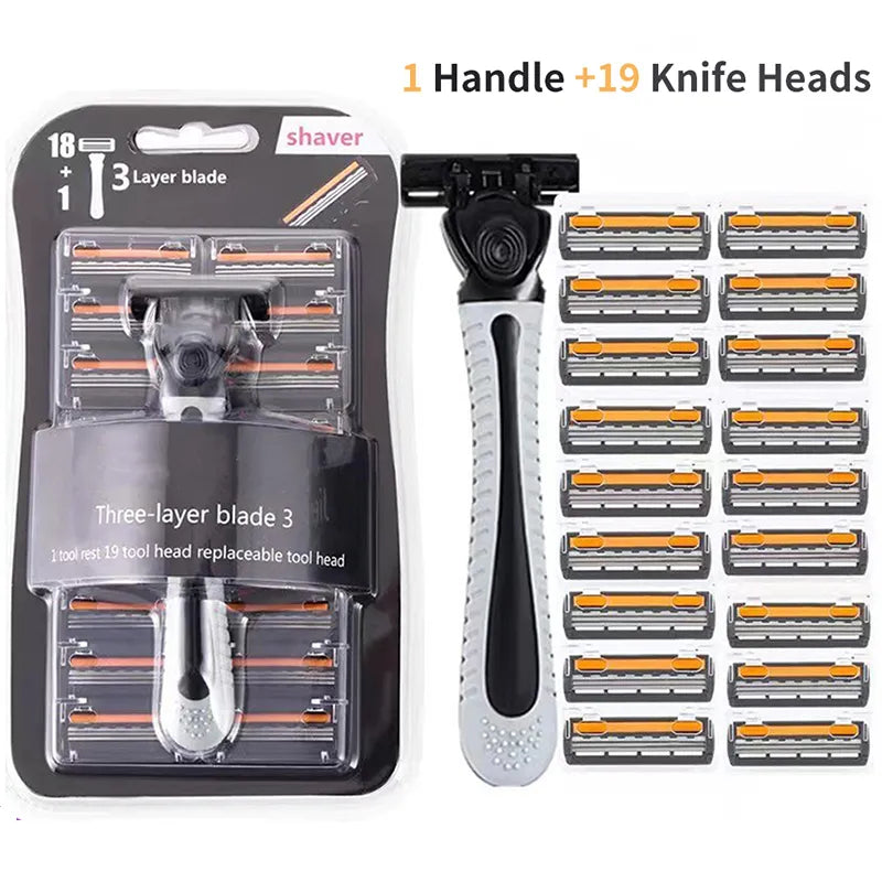 3 Blade Manual Razor 19 & 7 pack