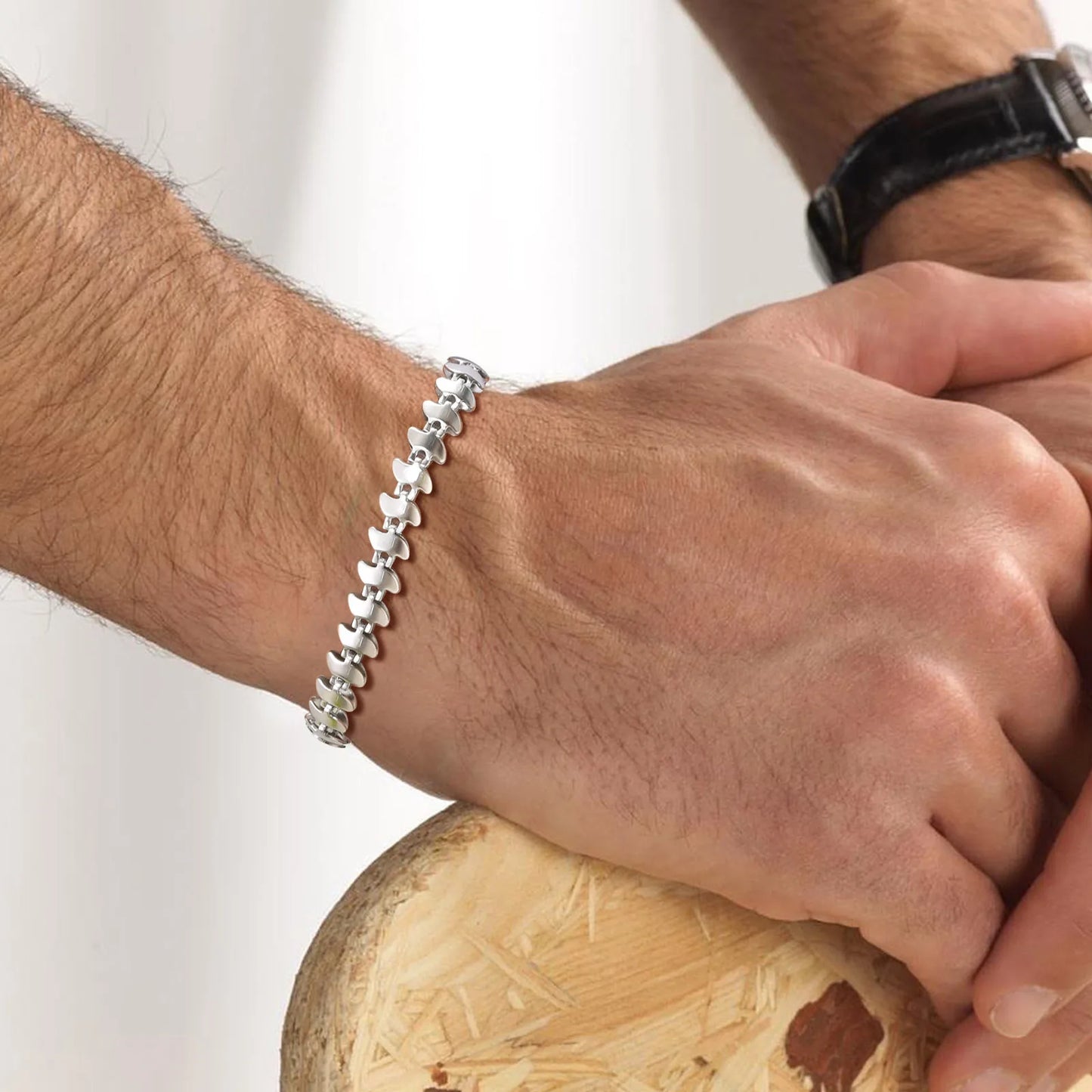 6mm Stainless Steel Geometric Bracelet