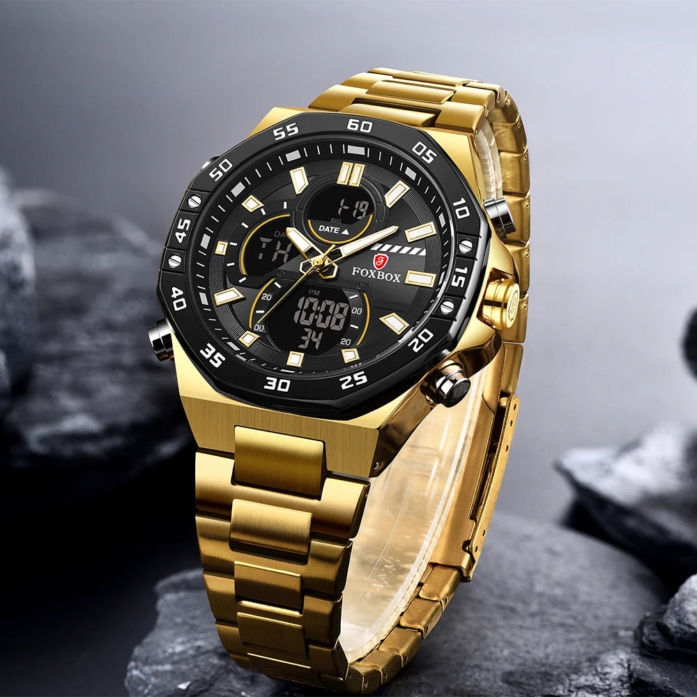 45mm - Military Watch Chronograph Digital Men's