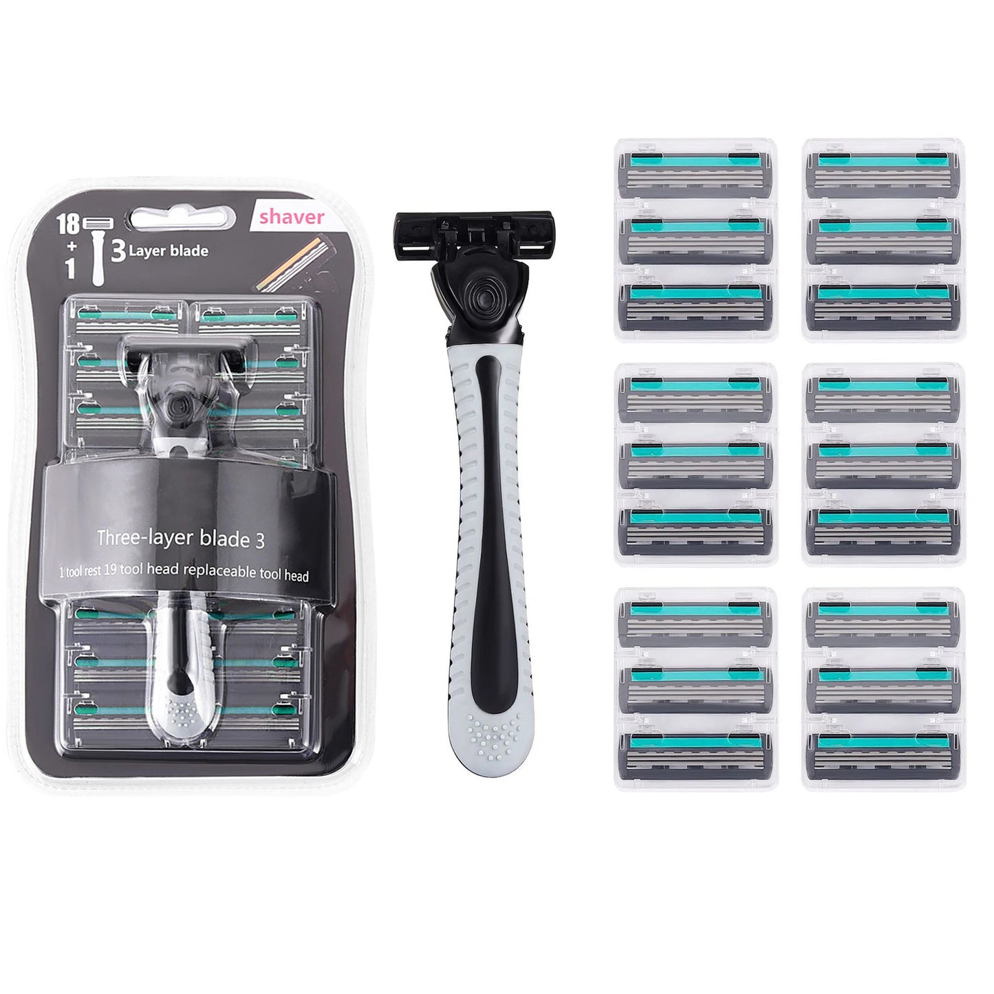 3 Blade Manual Razor 19 & 7 pack