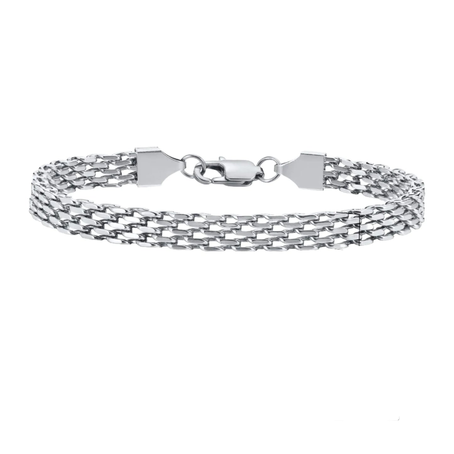 6mm Italian Gold/ Steel Mesh Link Bracelet