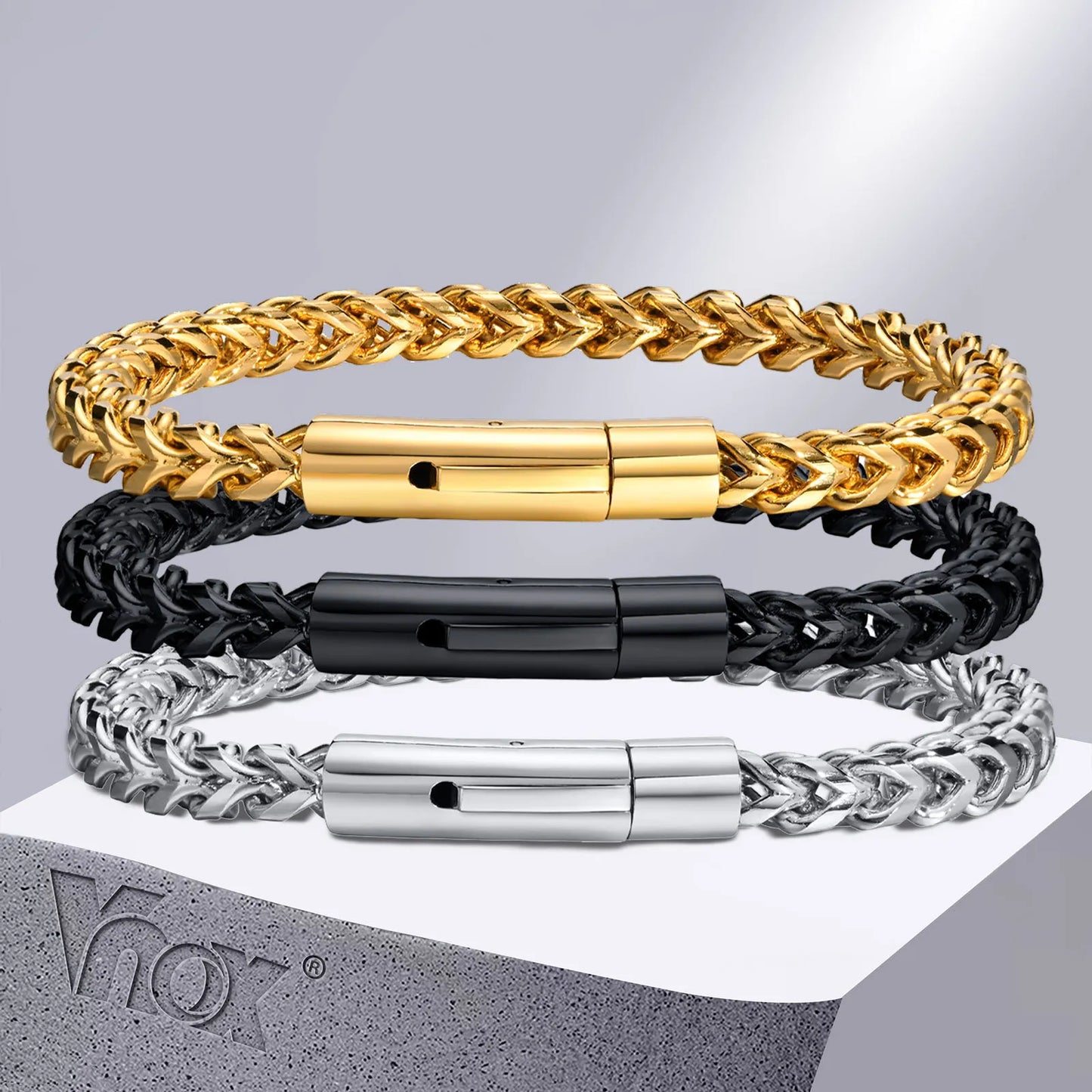 6mm Stainless Steel Bracelet 4 Colors