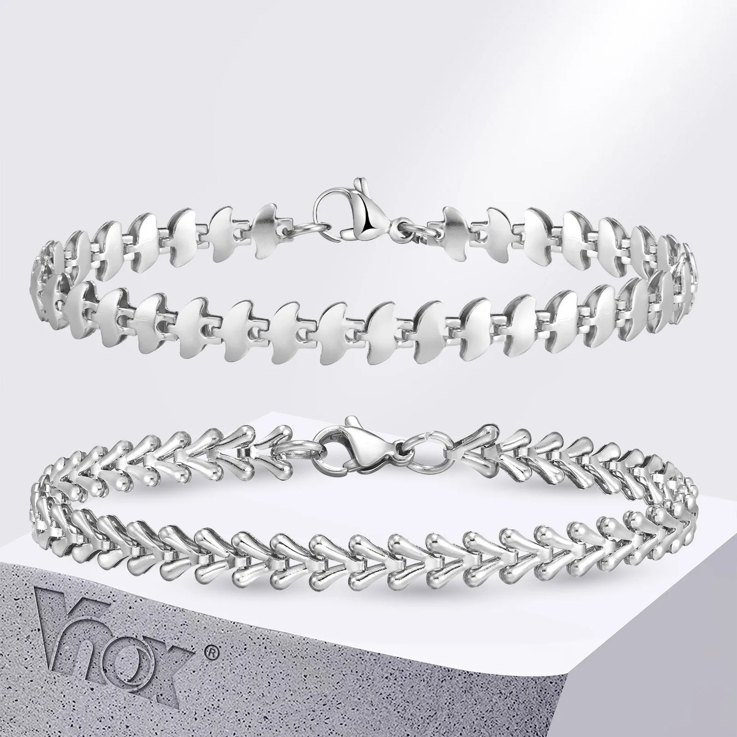 6mm Stainless Steel Geometric Bracelet