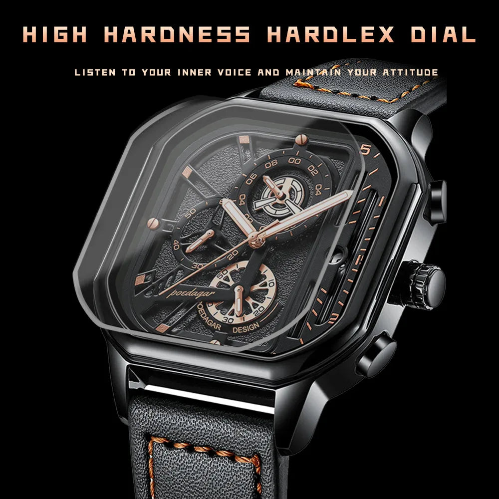 43mm - 3 Bar Luminous Chronograph Sports Watch