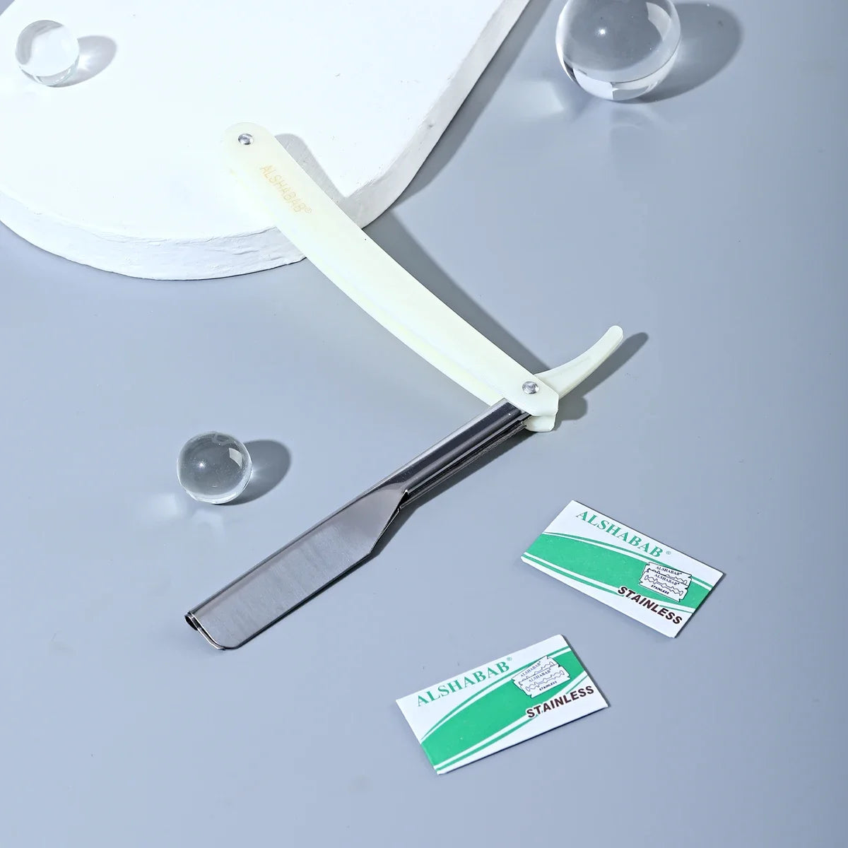 Manual Barbershop Razor Stainless Steel 10 Blades
