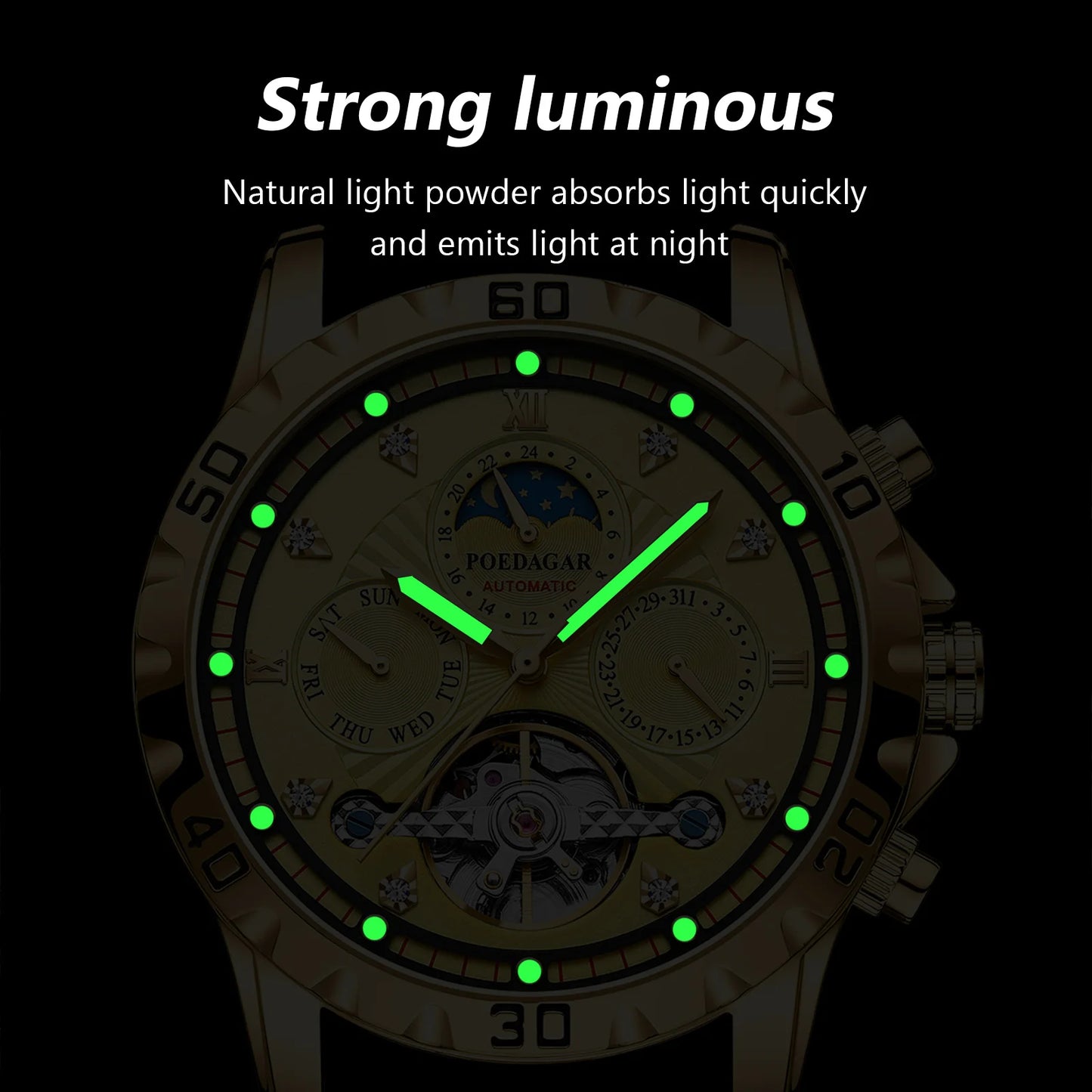 43mm - Tourbillon Sapphire Crystal Stainless Steel Watch