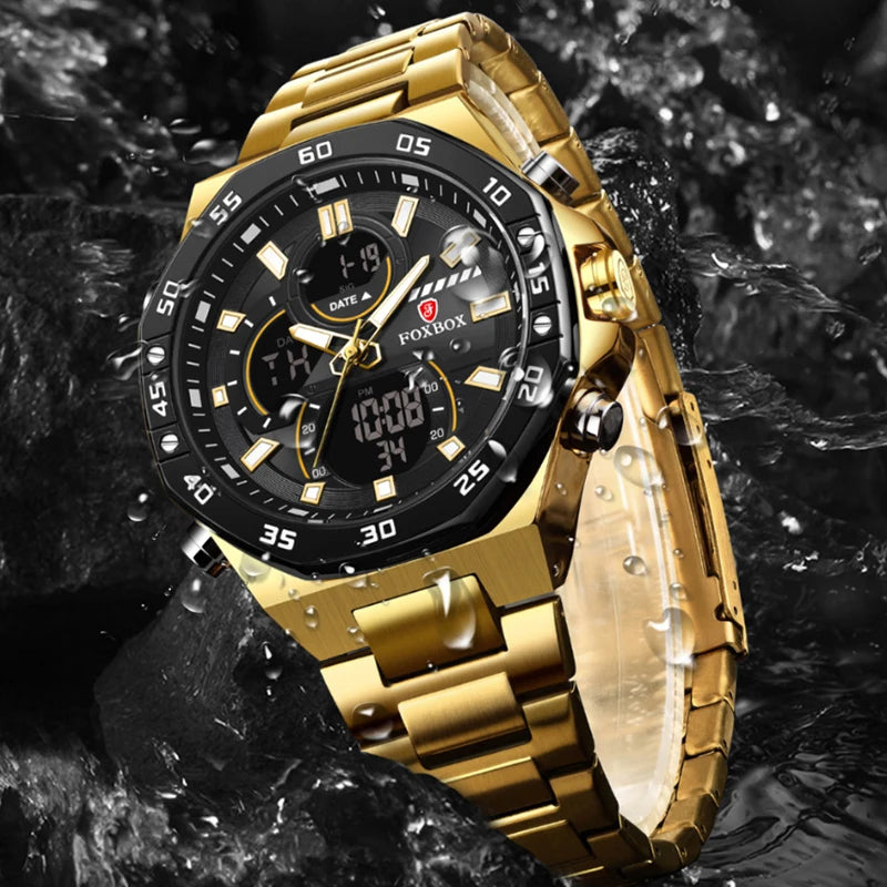 45mm - Military Watch Chronograph Digital Men's