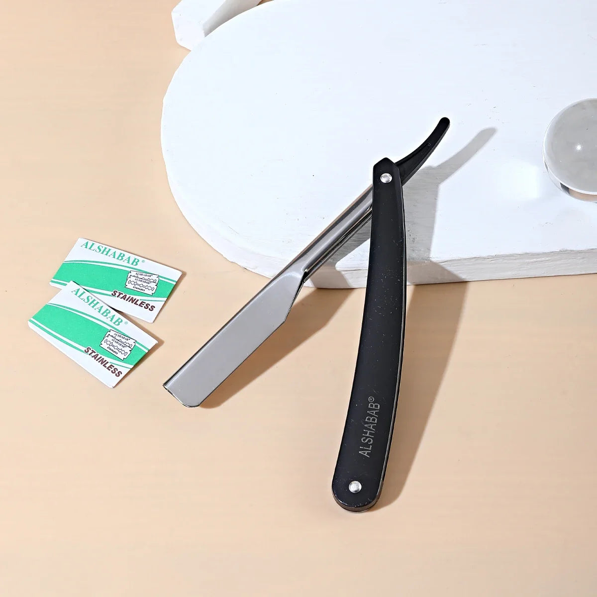 Manual Barbershop Razor Stainless Steel 10 Blades