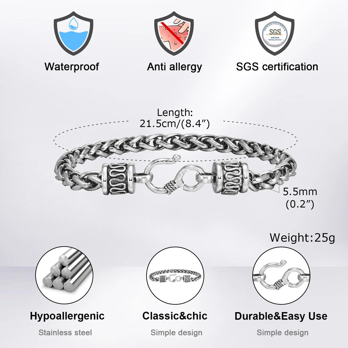 5.5mm Easy Hook Stainless Steel Chain And Link