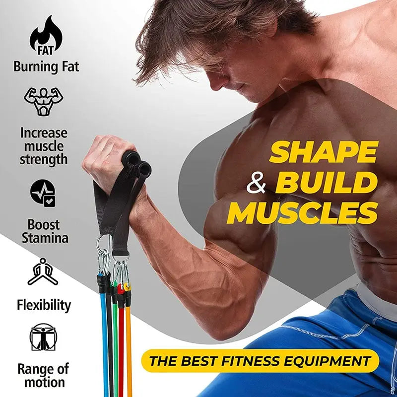 11Pcs Resistance Bands