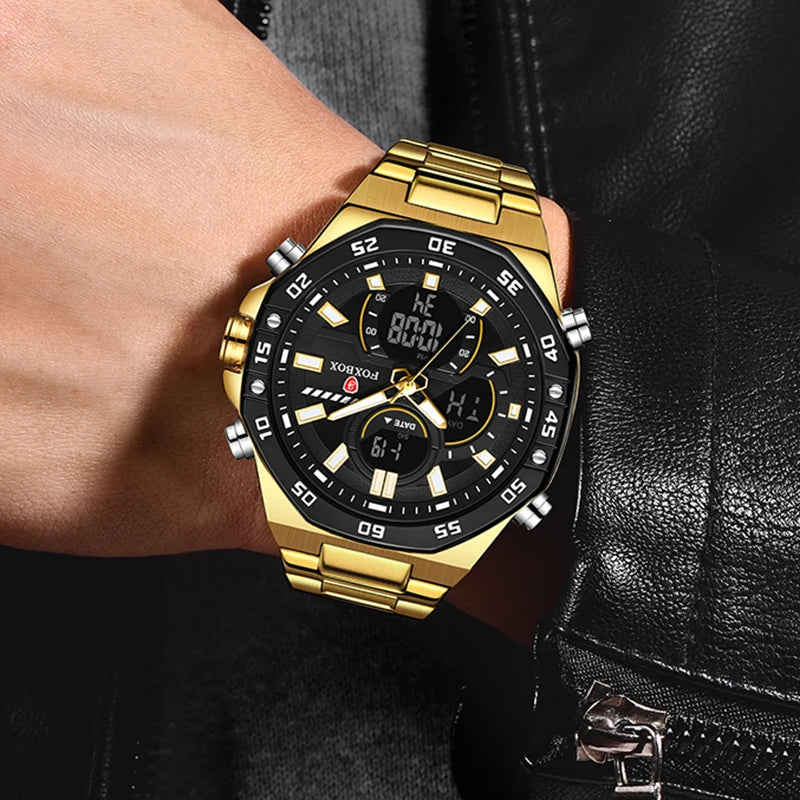 45mm - Military Watch Chronograph Digital Men's