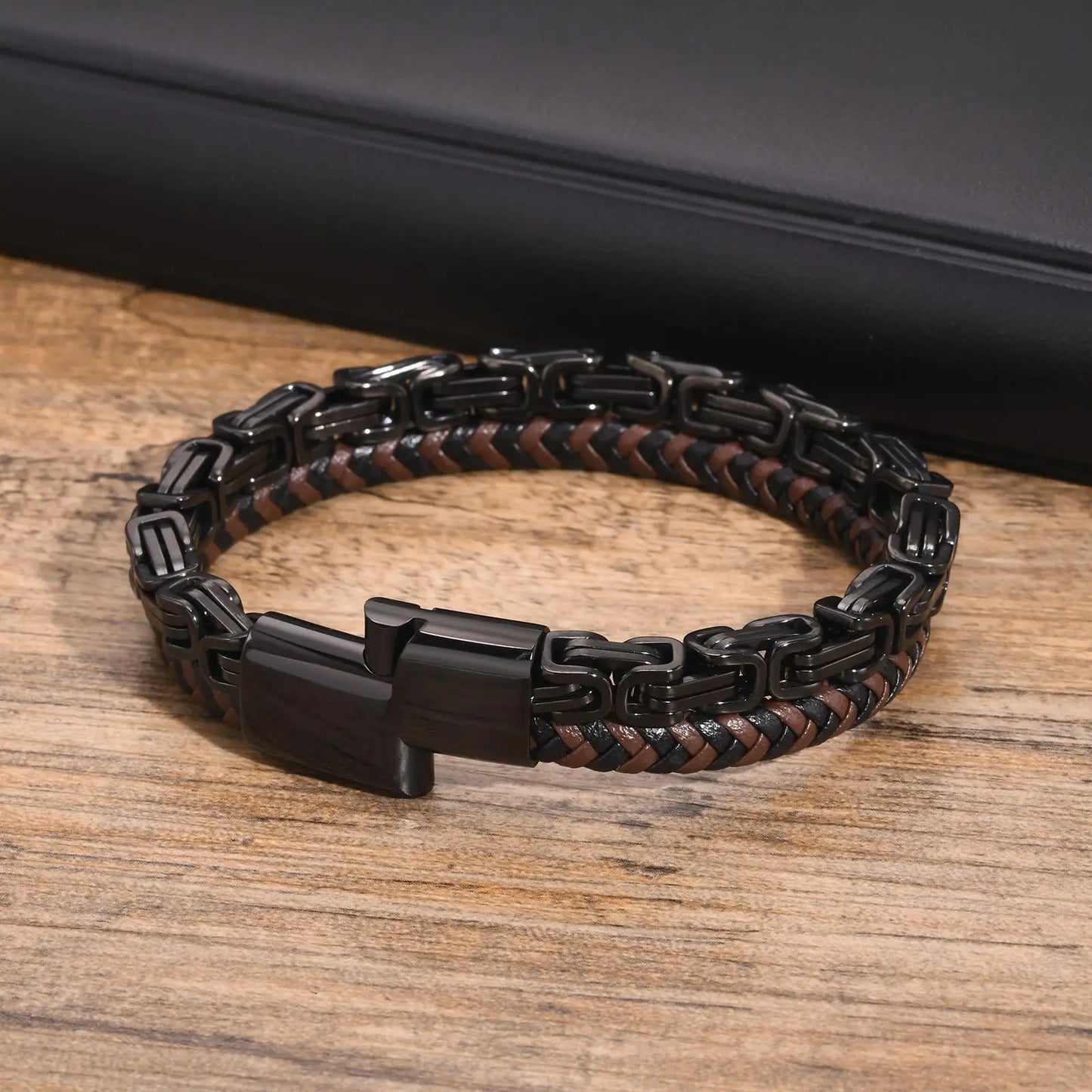 6.3mm Stacked Genuine Leather Bracelet