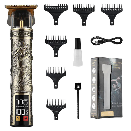 LCD Barber Shaver With Metal Designs